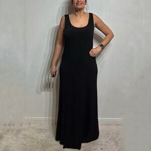 Spiegel Black Sleeveless Jersey Maxi Dress Sz M